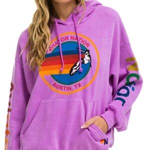 Aviator Nation Purple Hoodie